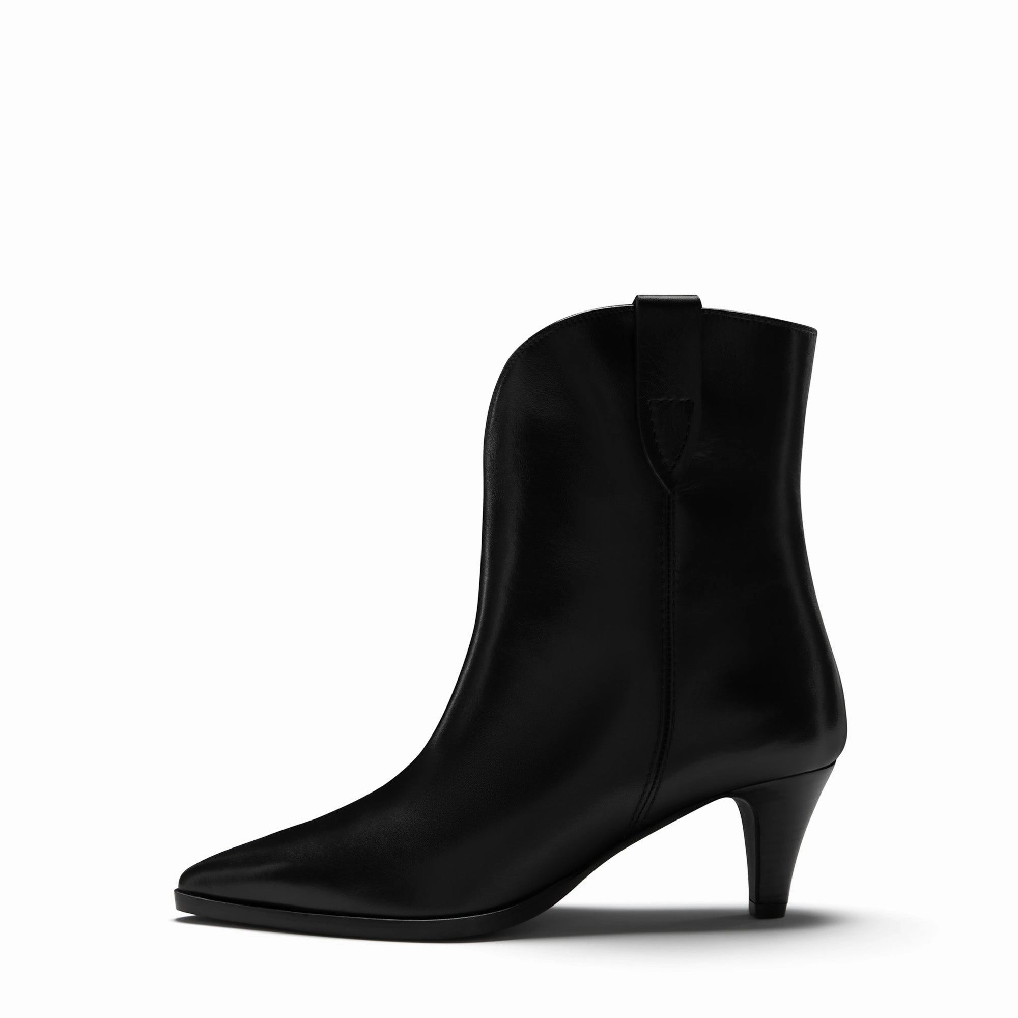Classic Touch Vend?me Louane black calfskin leather boots