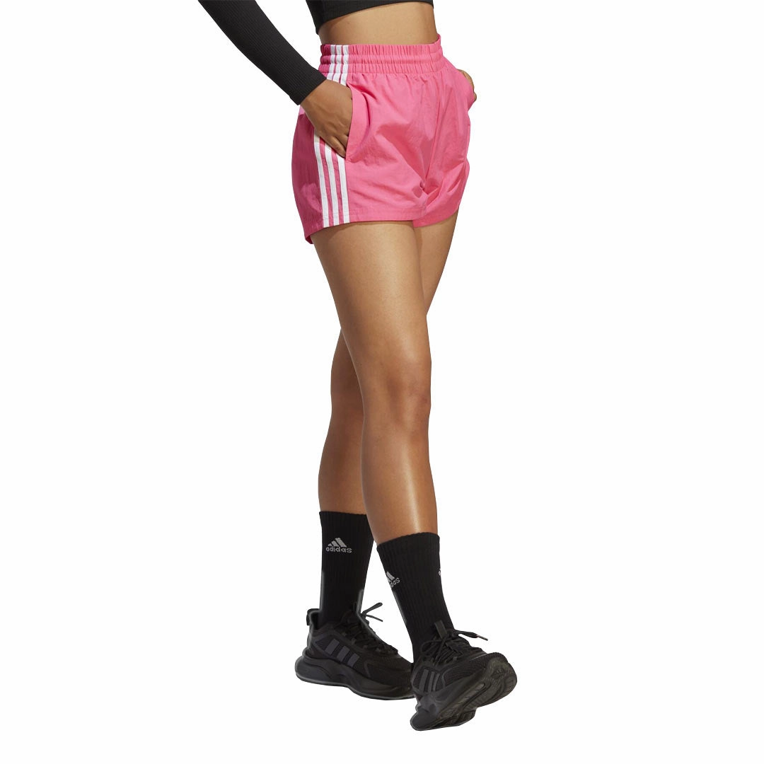 HiddenDrawcord adidas - Women's 3-Stripes Woven Shorts (IC0562)