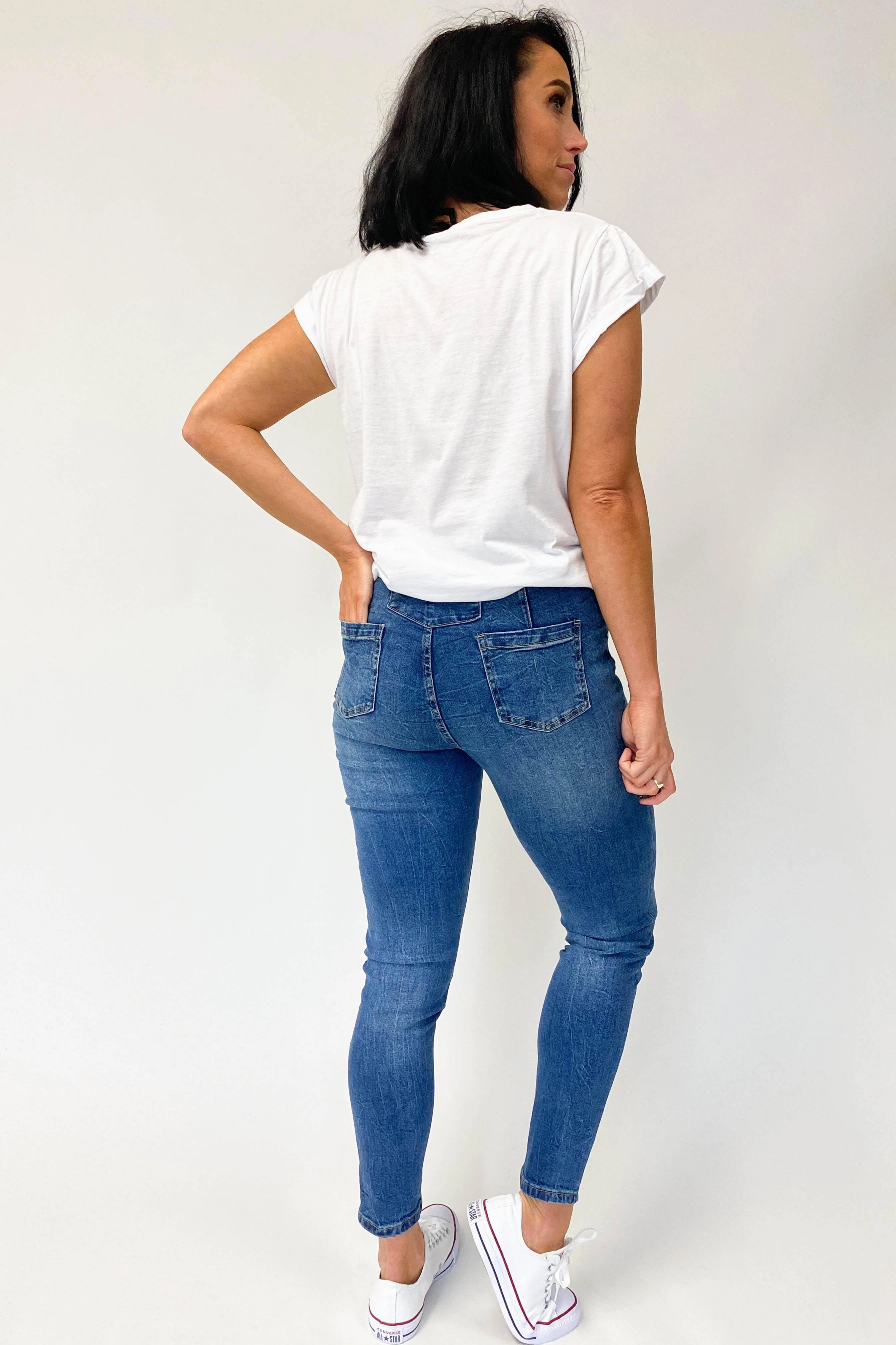 Flexible Wear Park Run Friction Resistant Foxwood City Jean Blue