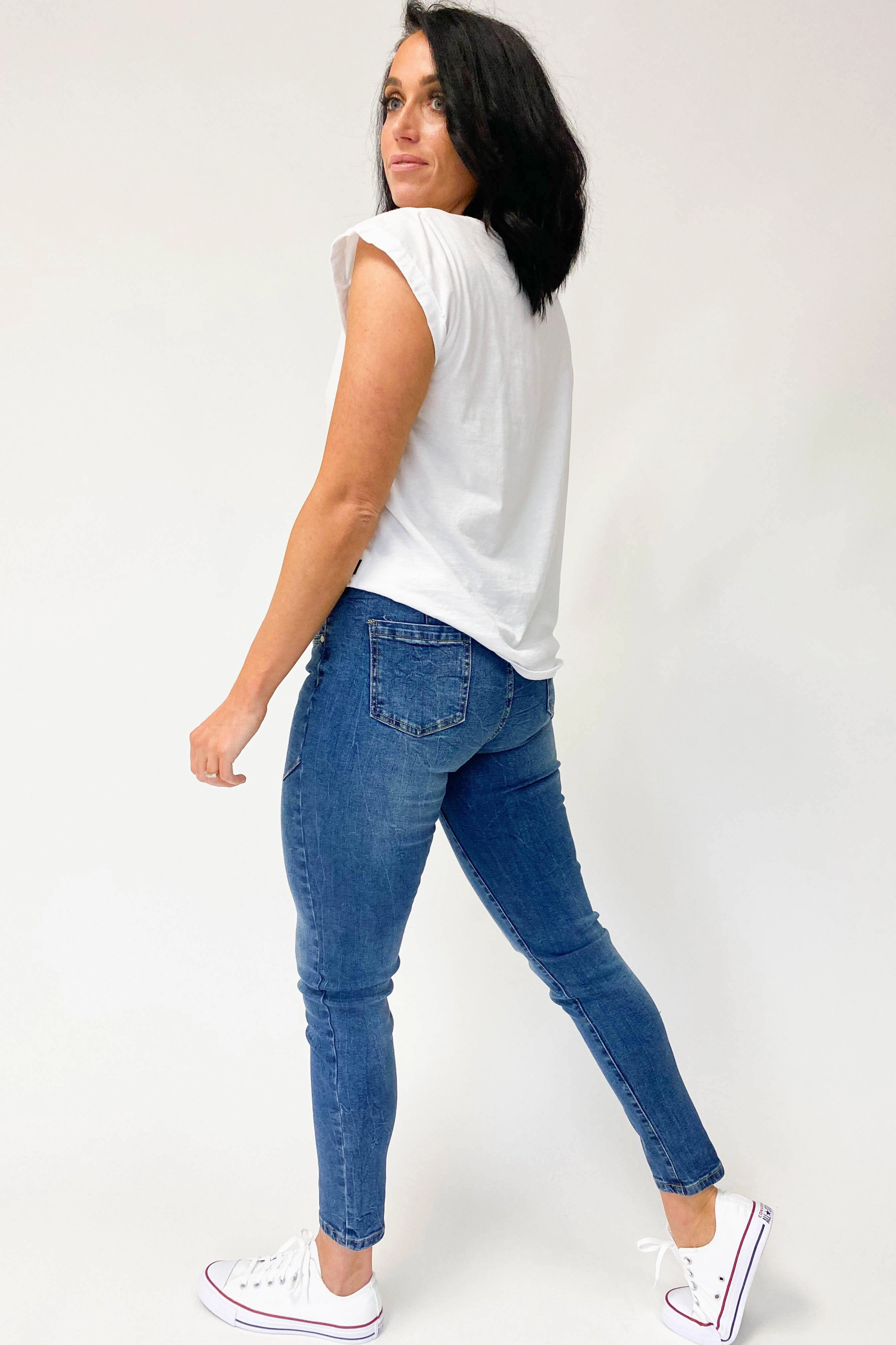 Foxwood City Jean Blue chlorine resistant Tear Resistant