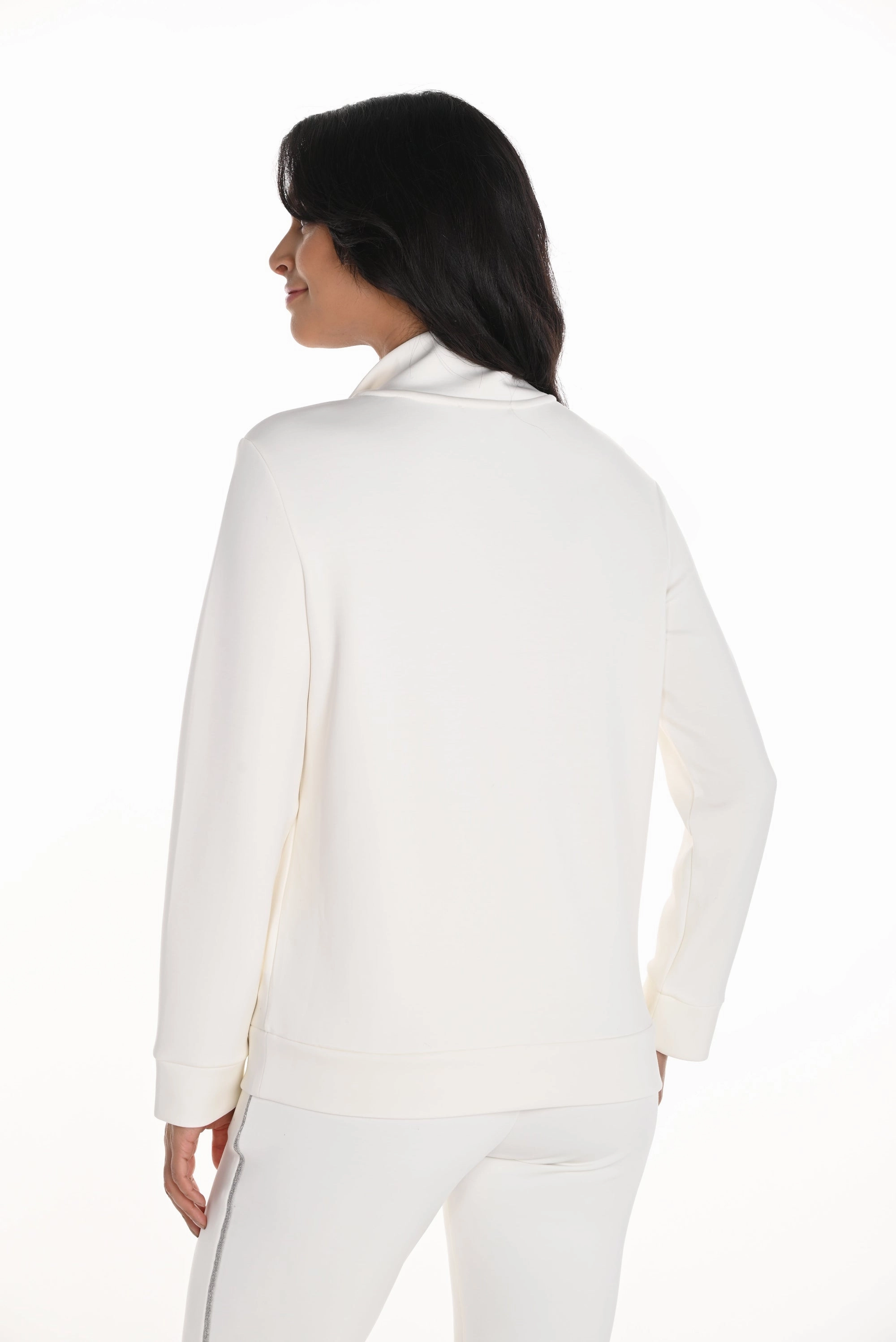 Frank Lyman - 256727U Knitted Ponti Zip Jacket Active Daily Wear