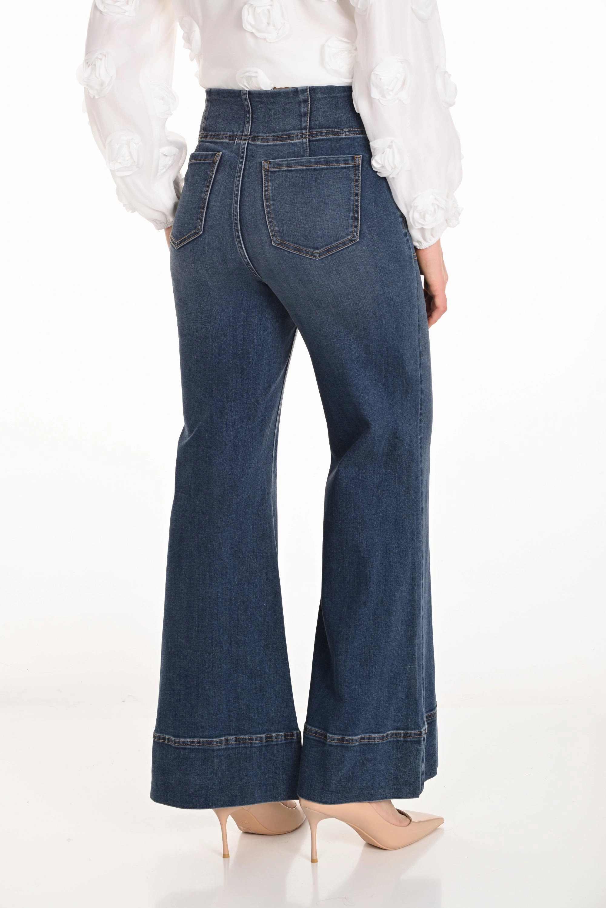 Static free Frank Lyman - High-waisted Wide-leg Trousers