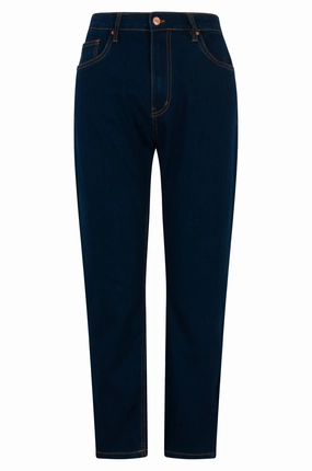 Articulated Knee Shape Mom fit Xtra Short Jeans | DARK INDIGO | 6626B1