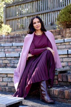 Shine On Label Caspian Winter Coat Pink Active Wear