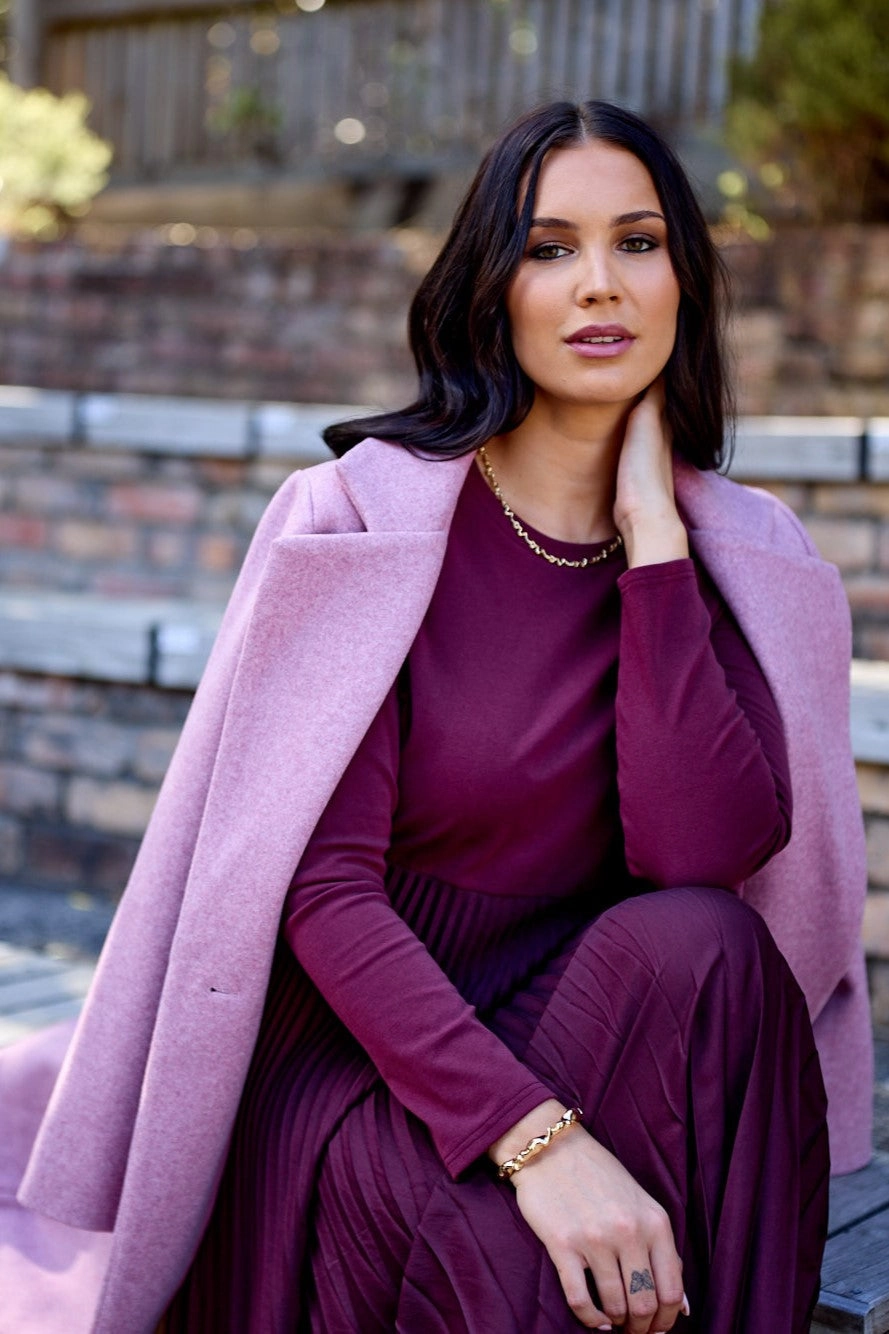 Shine On Label Caspian Winter Coat Pink Teflon Coated