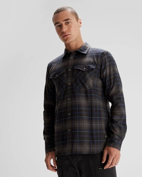 Men's Carrillon HF Long Sleeve Shirt - Hillside Plaid Charcoal Versatile Fit