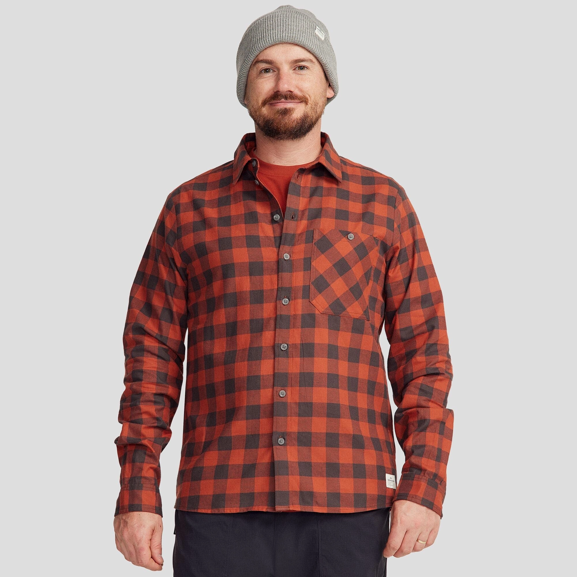 Weekend Wear Fyfe Men's L/S Shirt - Redwood Gingham