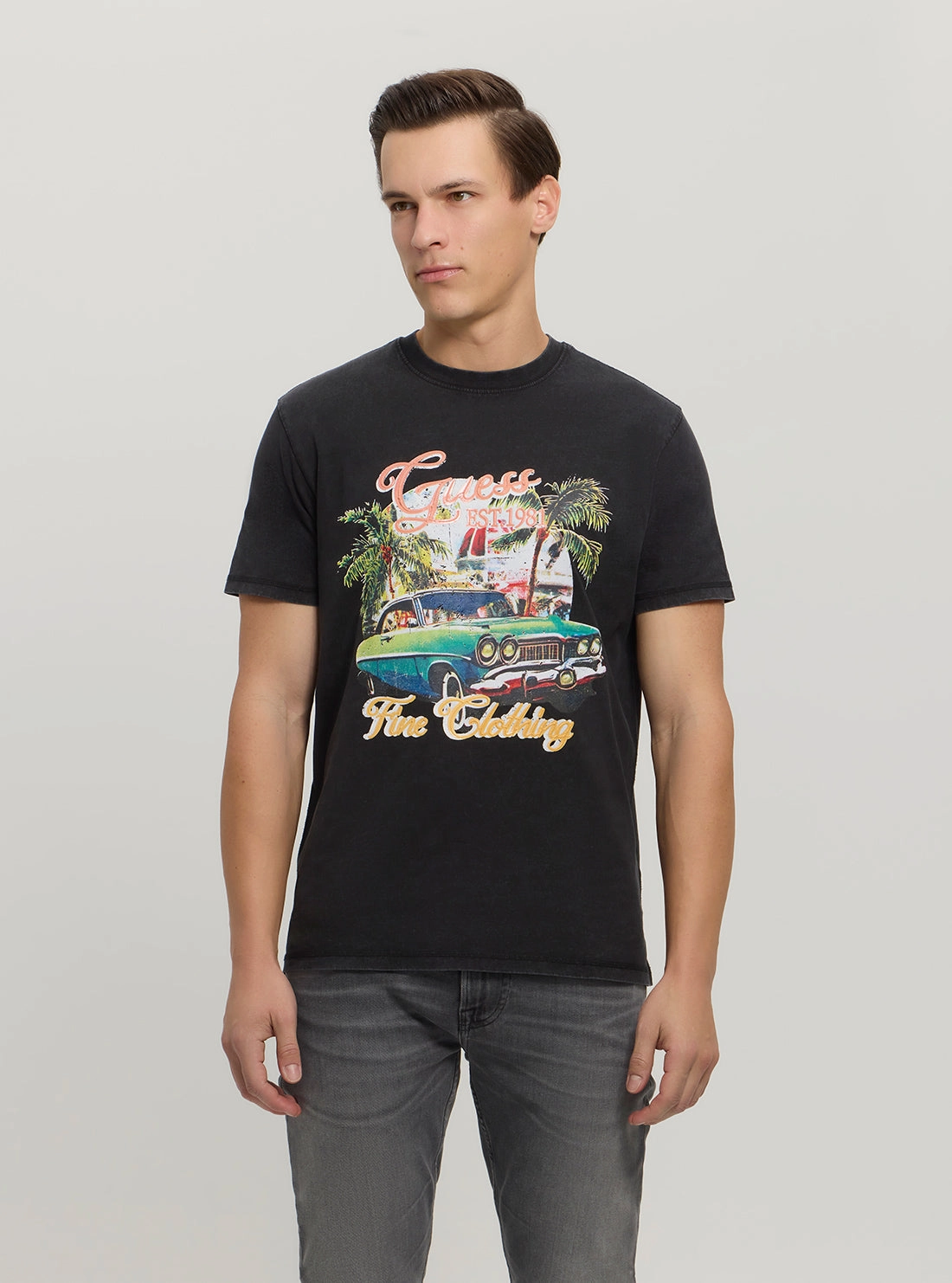 Fashionable Style Black Summer Car T-Shirt