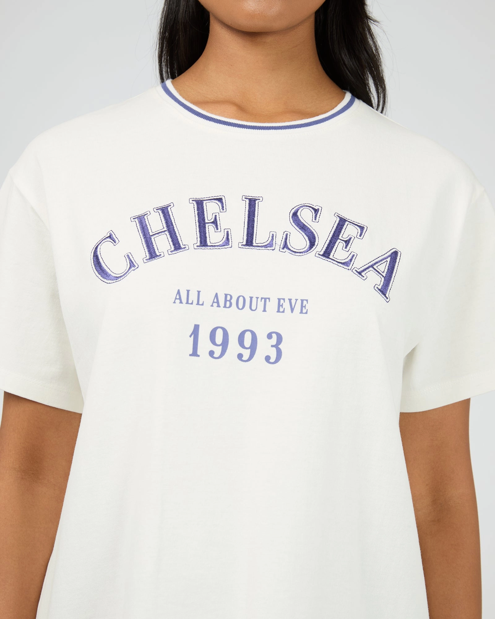 Raw Edge Hem Recommended All About Eve Chelsea Relaxed Tee Vintage White