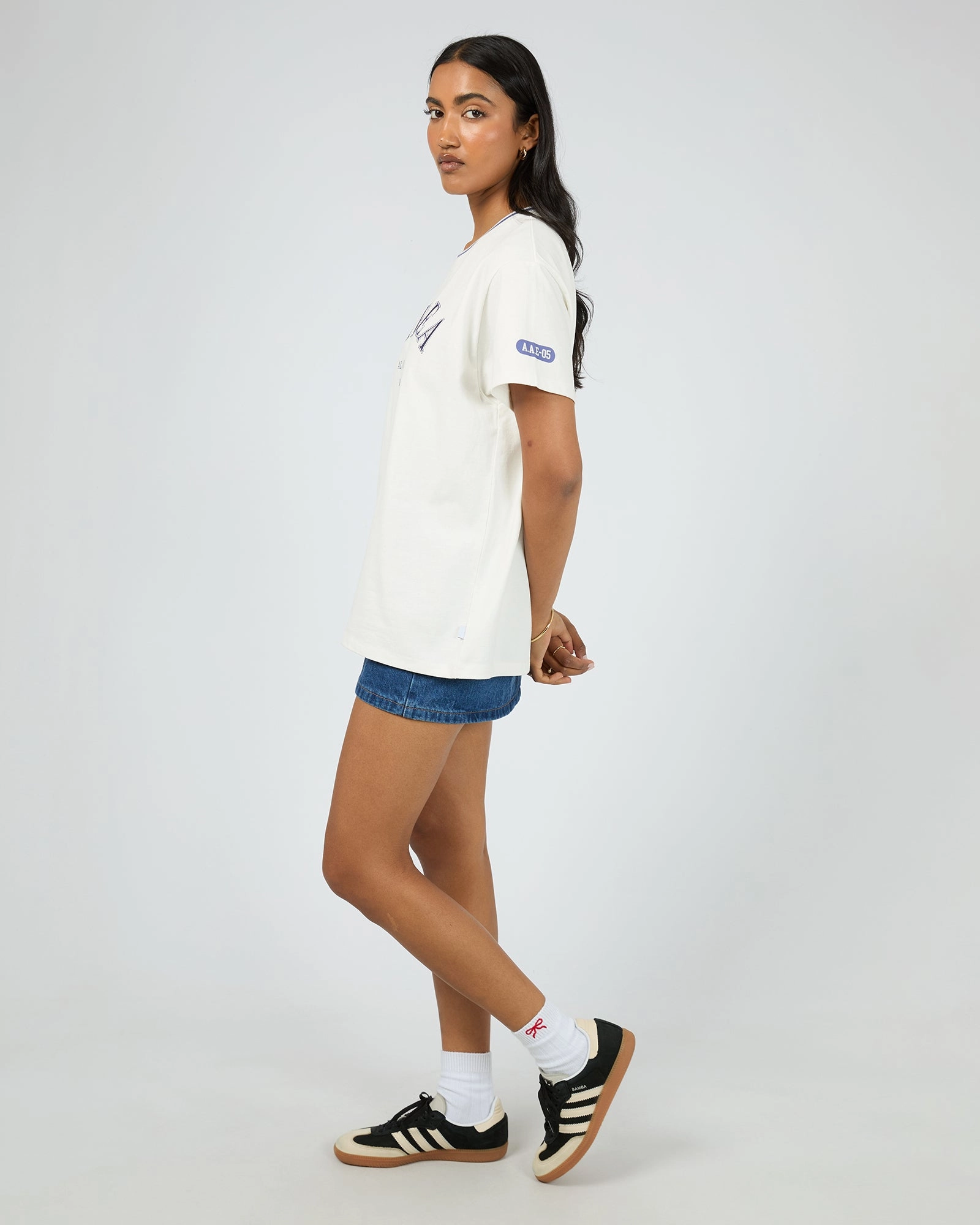 All About Eve Chelsea Relaxed Tee Vintage White Comfy Layering Cozy and Fashionable