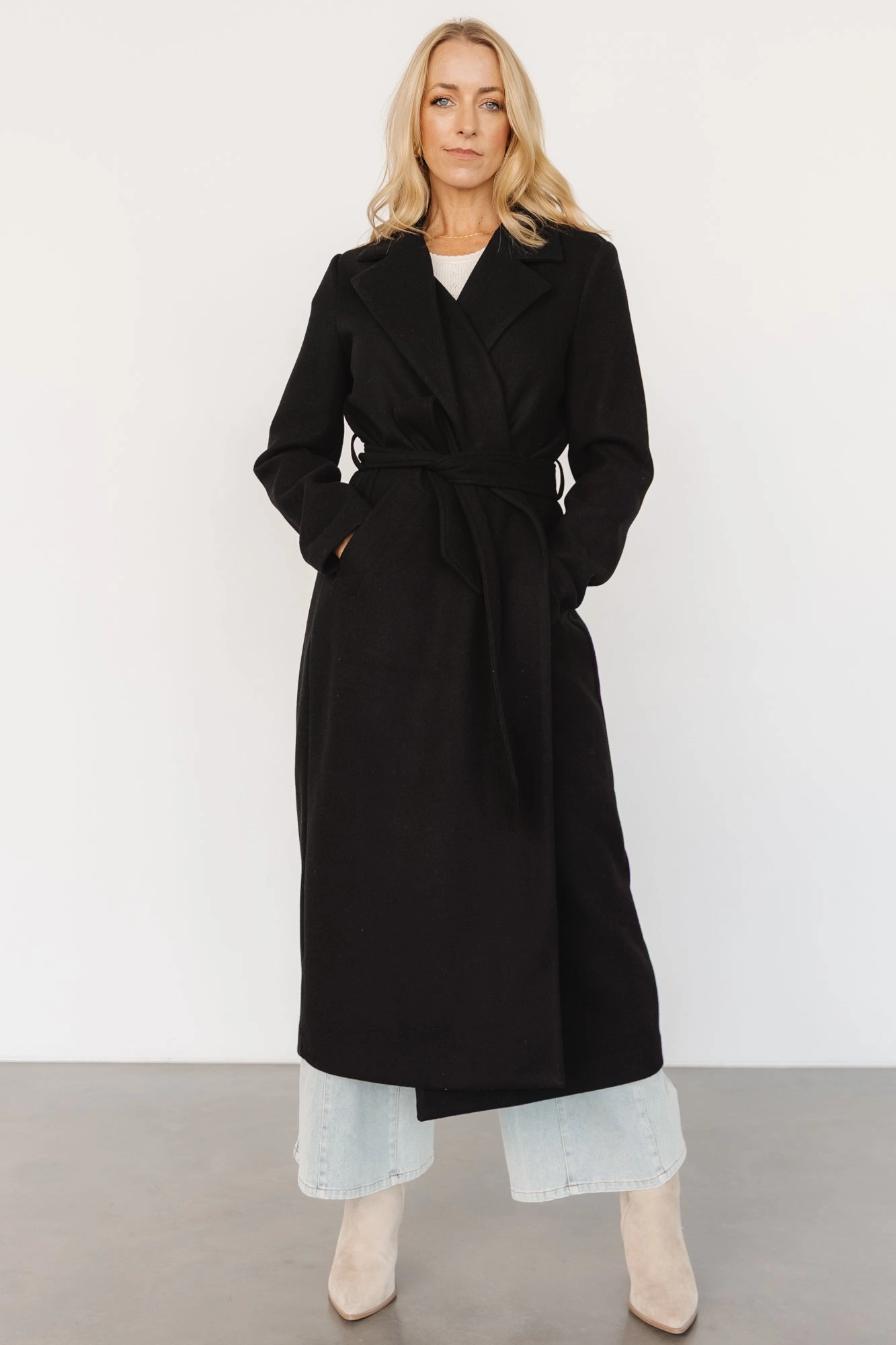 SoftInnerLayer Neutral Look Glenwood Coat | Black