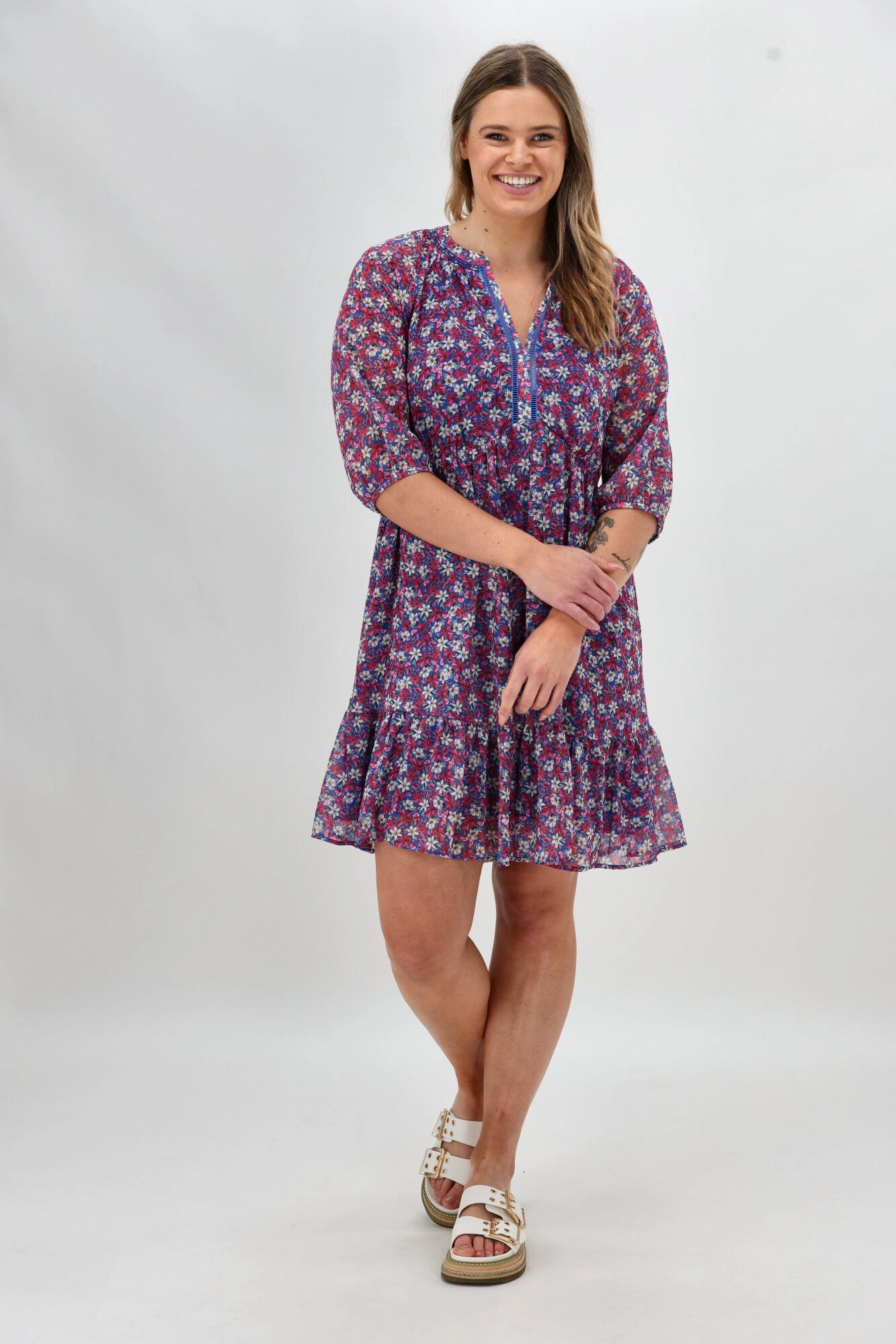 Gloss The Label On Barter Empire Dress Pink Floral Casual Days Fresh Aesthetic