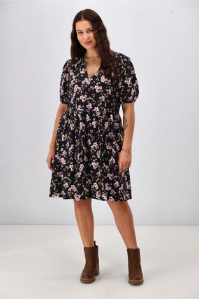 Luxe Appeal Sophisticated Waist Fit Gloss The Label Sakura Mini Dress Enchanted Floral