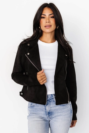 Tech Use Marisa Faux Suede Jacket | Black