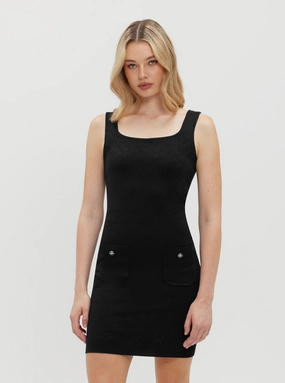 Black Holland Scoop Knit Dress All Fitwear