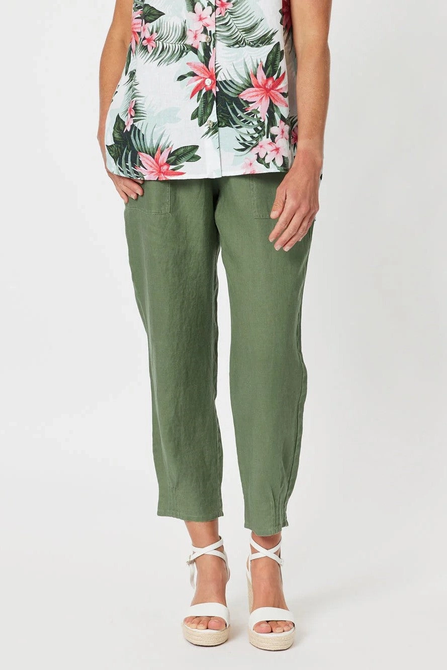 UltraSoftLining Gordon Smith Collection - 19393 Sarah Rib Waist Linen Pant