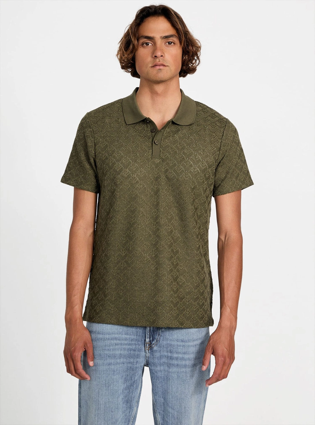 Summer Vibes Green Logan Knitted Polo Shirt