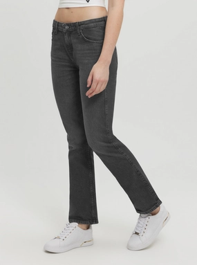 Guess Jeans Grey G09 Bootcut Pants Party Look Modern Minimalist Relaxed Waistband