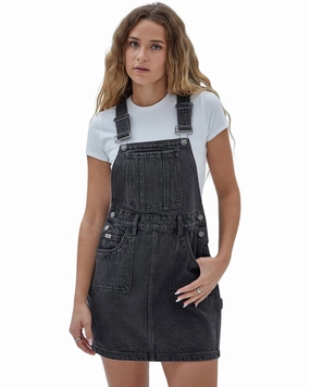 wrap waist Pose Sweet Guess Originals Black Overall Mini Dress