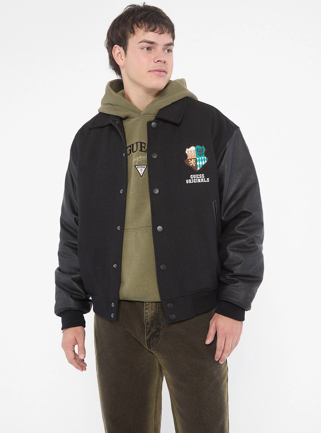 Heat Guard Guess Originals Crest Letterman Jacket