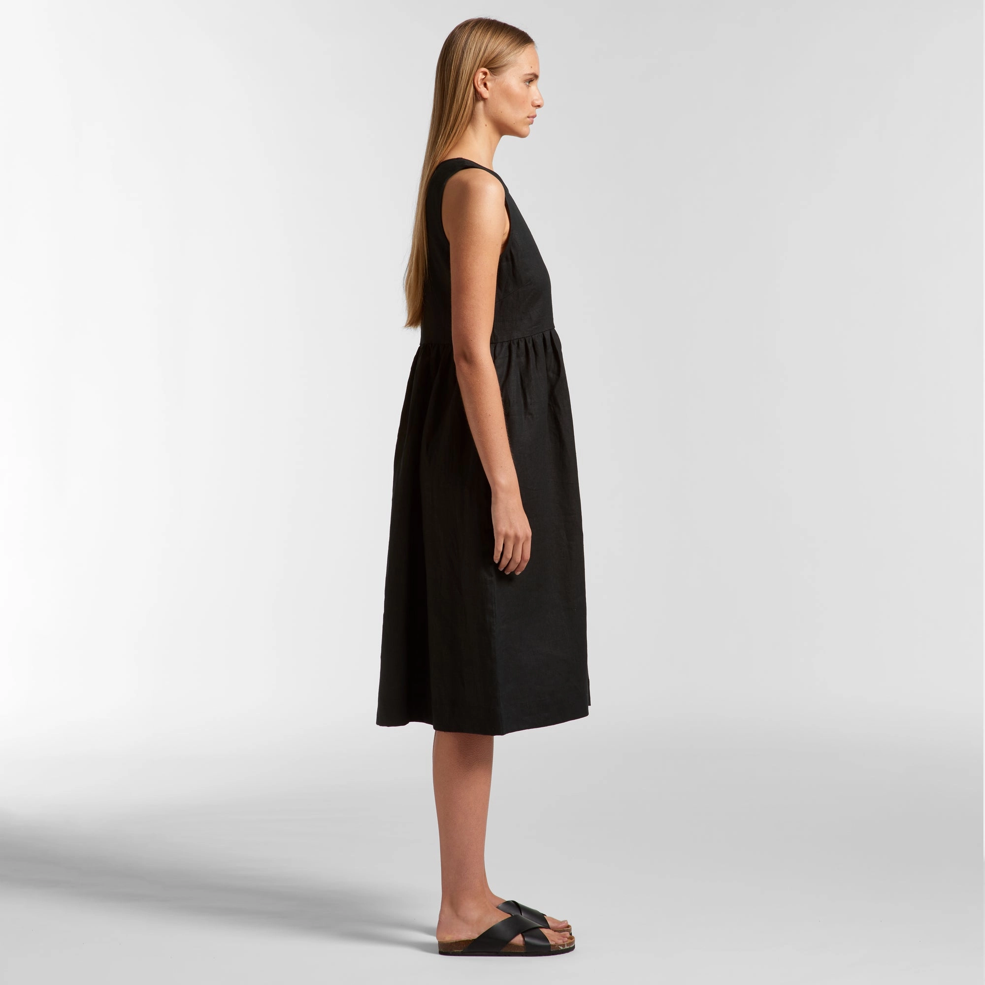 Bless Glow AS Colour Linen Dress Black