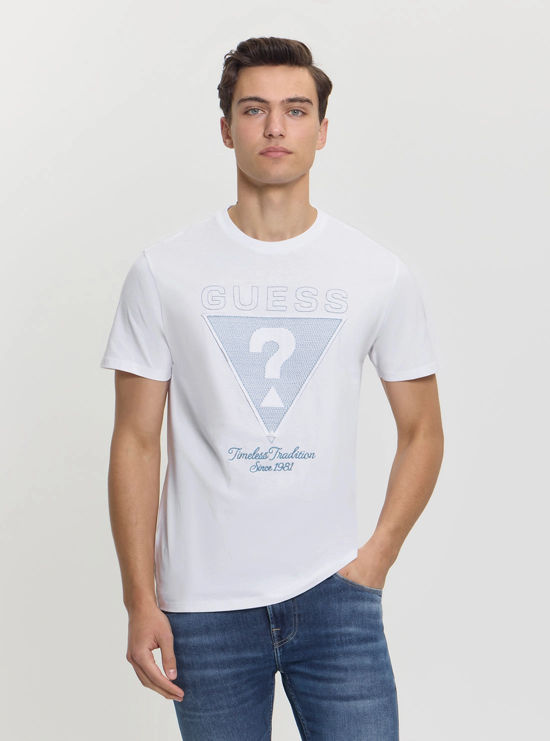 Eco White Basic Timeless Triple T-Shirt LowProfileDesign Printed Blouse