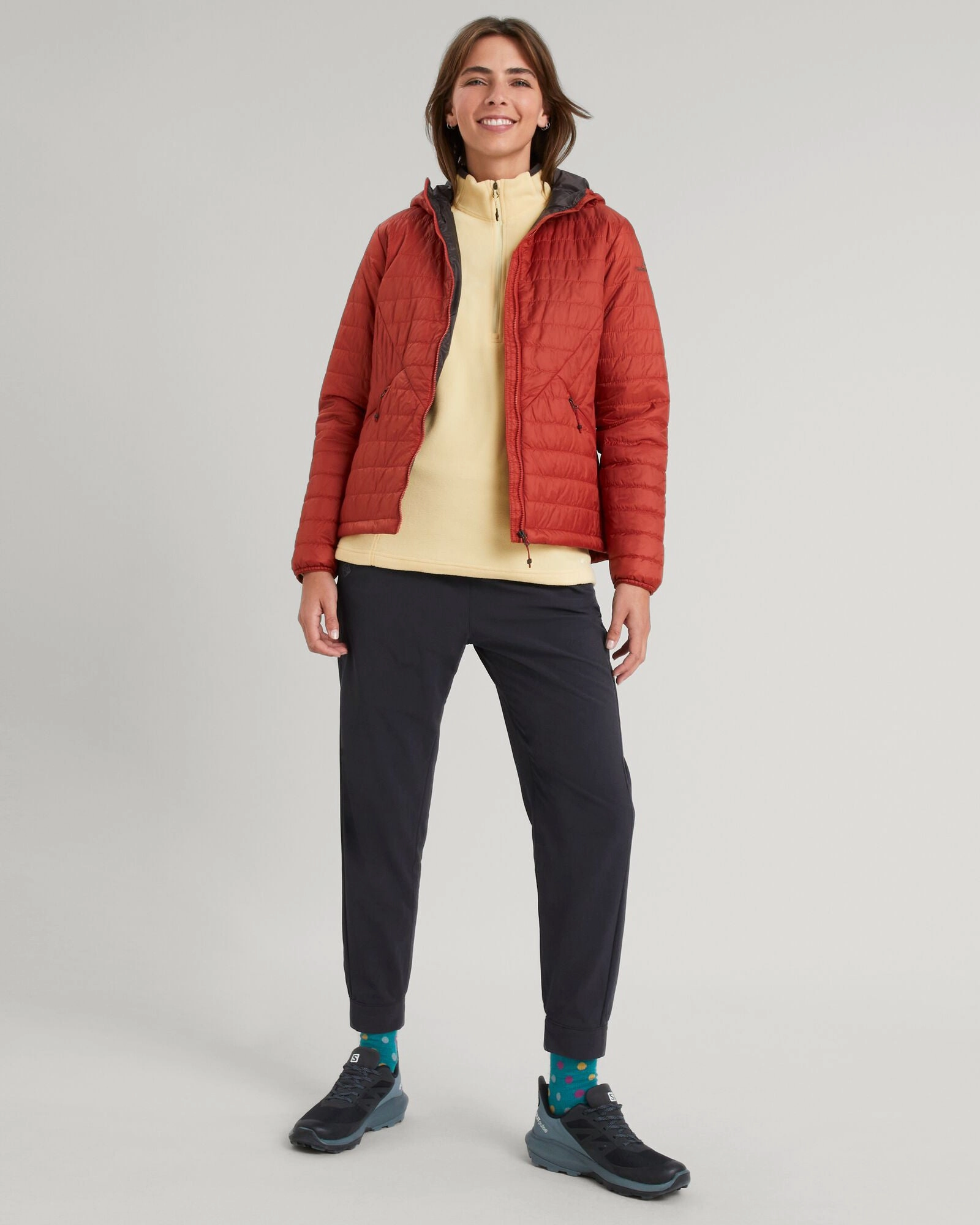 Heli R Women's novaLOFT Hooded Jacket - Red Earth RipResistant Reinforcement Functional Piece