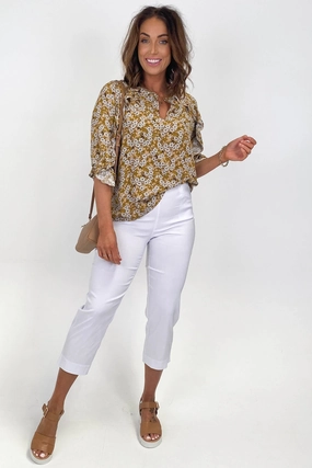 Threadz Basic Pant White Luxury Choice Weekend Trip Timeless Comfort Wear