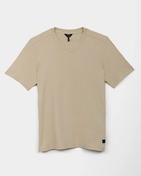 Hi Vee Tee | Organic Cotton Jersey Simple Comfort Wear Soft Texture Layered Hem Design