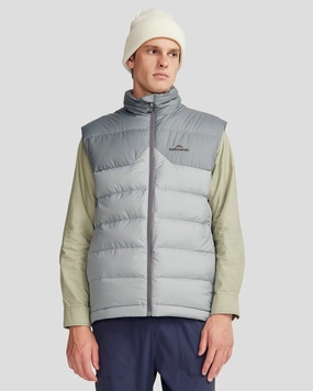 Men's Epiq Down Vest - Moon/Light Moon Modern Drop Tail Hem