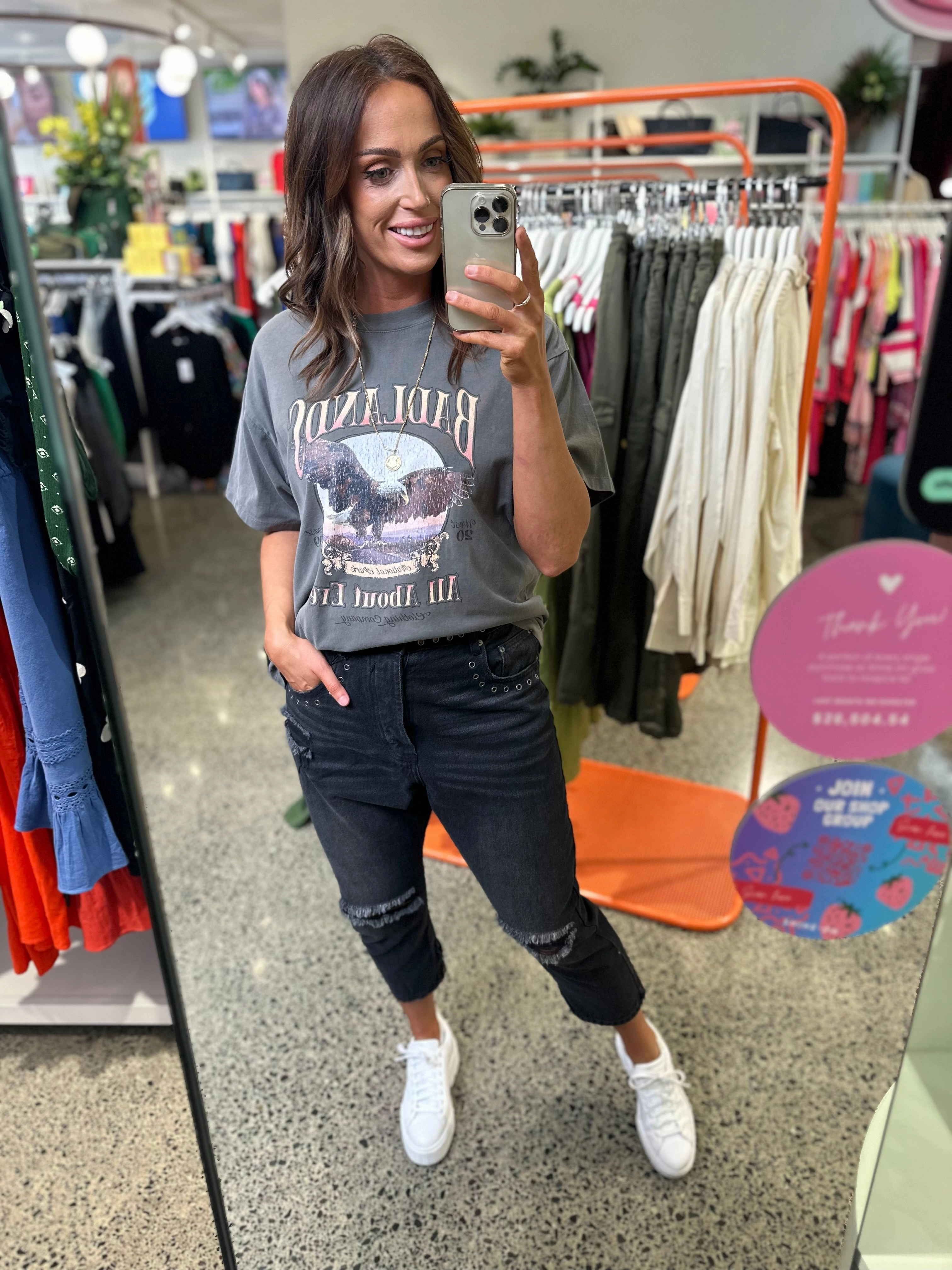 Smart Design One Teaspoon Kingpins Cropped Boyfriend Jeans Black Oak