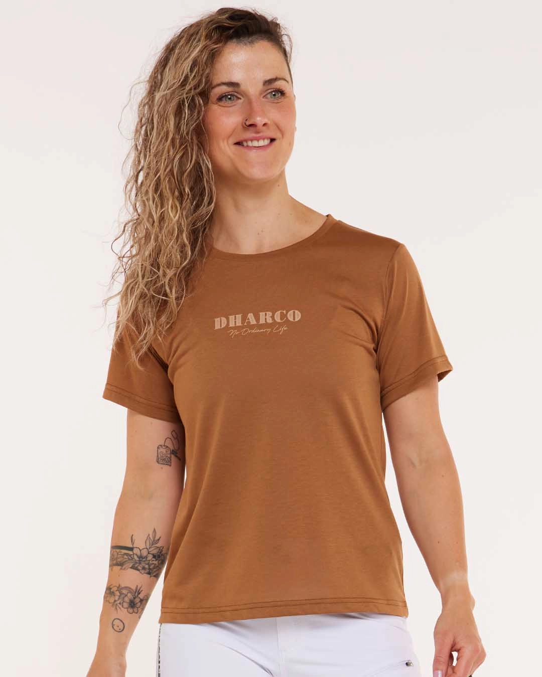 Clean Cut Men's masculinity Womens Short Sleeve Tech Tee | Caramel