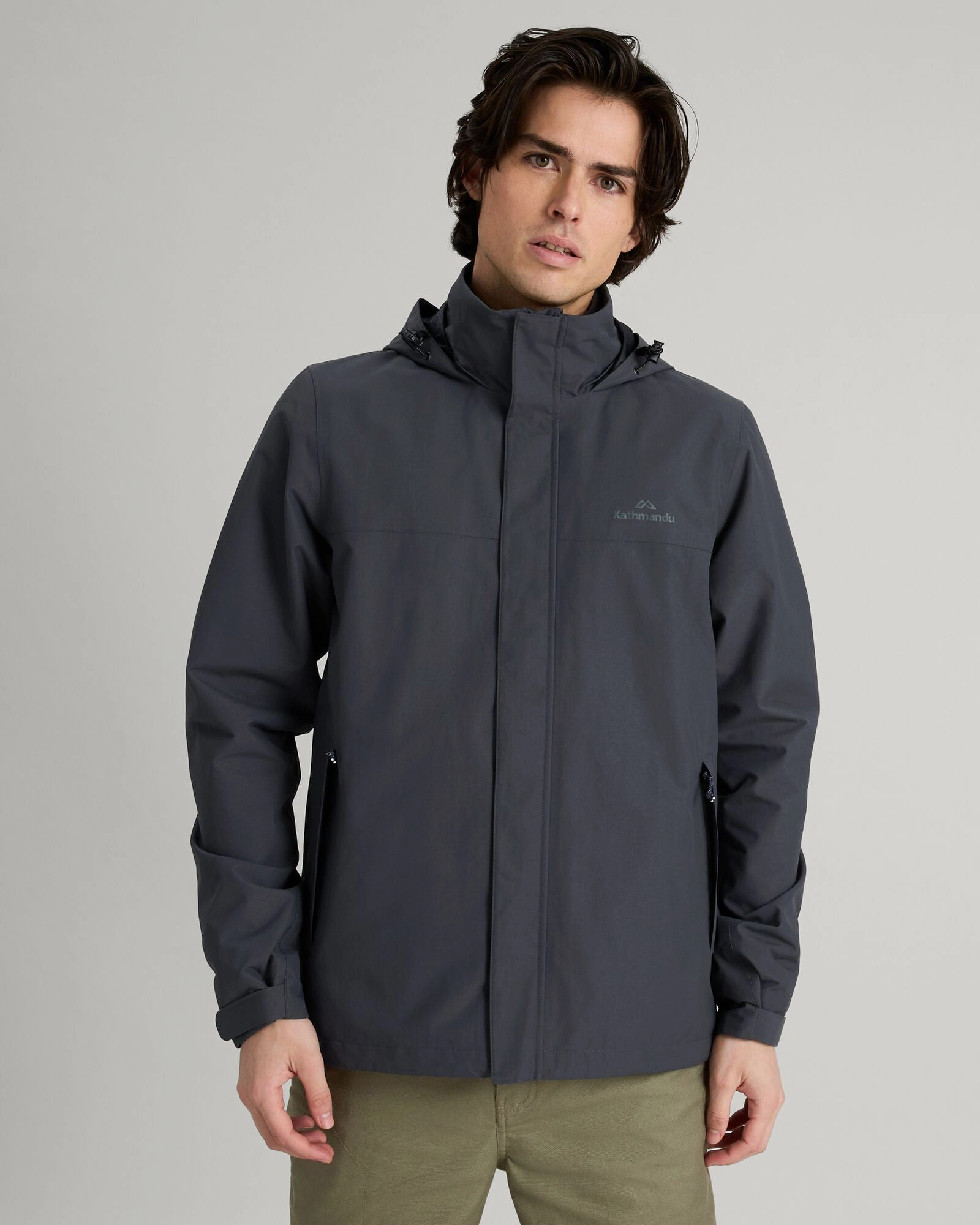 Hooded style Men's Andulo 2-layer Rain Jacket - Night