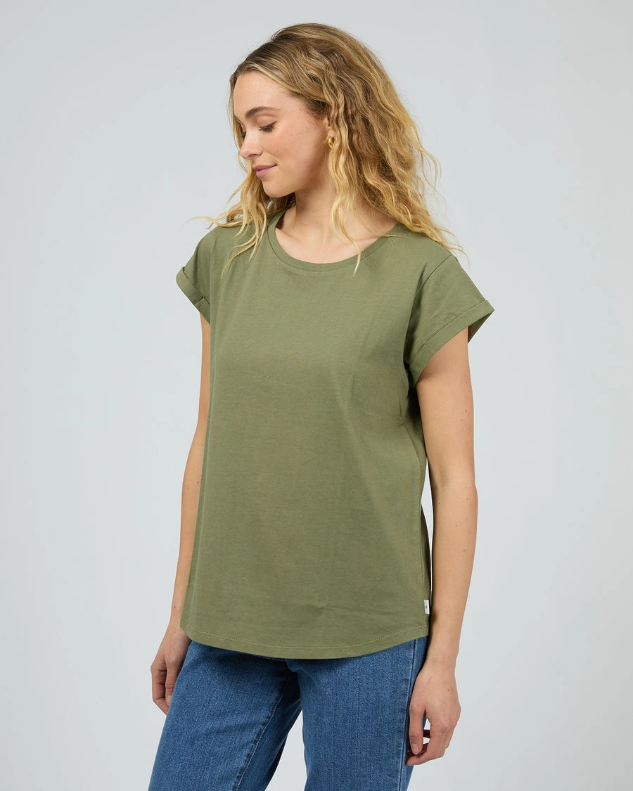 Eco Friendly Fabric Comfy Wear Fit Silent Theory Lucy Tee Khaki