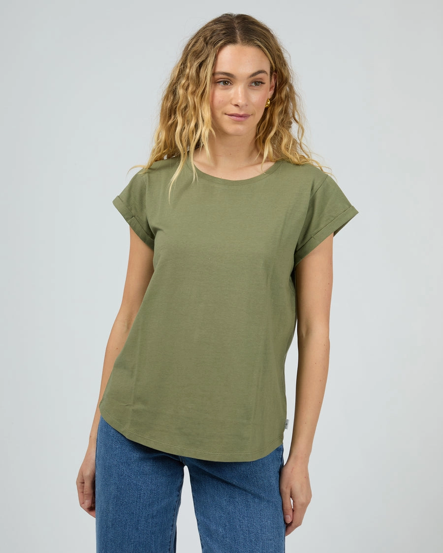Effortless Look Flexible Fit Design Silent Theory Lucy Tee Khaki