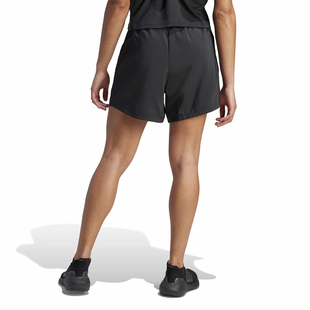 Breathable Base Moisture Wicking Technology adidas - Women's AEROREADY Hyperglam 5" Woven Shorts (IB0697)