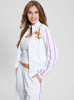 Windbreaker Inspired Fit Reinforced Stress Points White Zoey Active Track Jacket