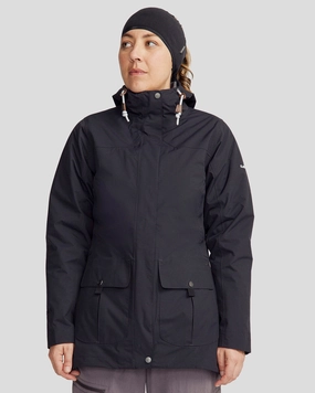 Insulated Warmth Checkered Style Women's Benmore 5-in-1 Jacket - Black