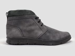 Men's Everyday Thick Fur-Lined Zip-Up Nubuck Leather Boots Stylish Look