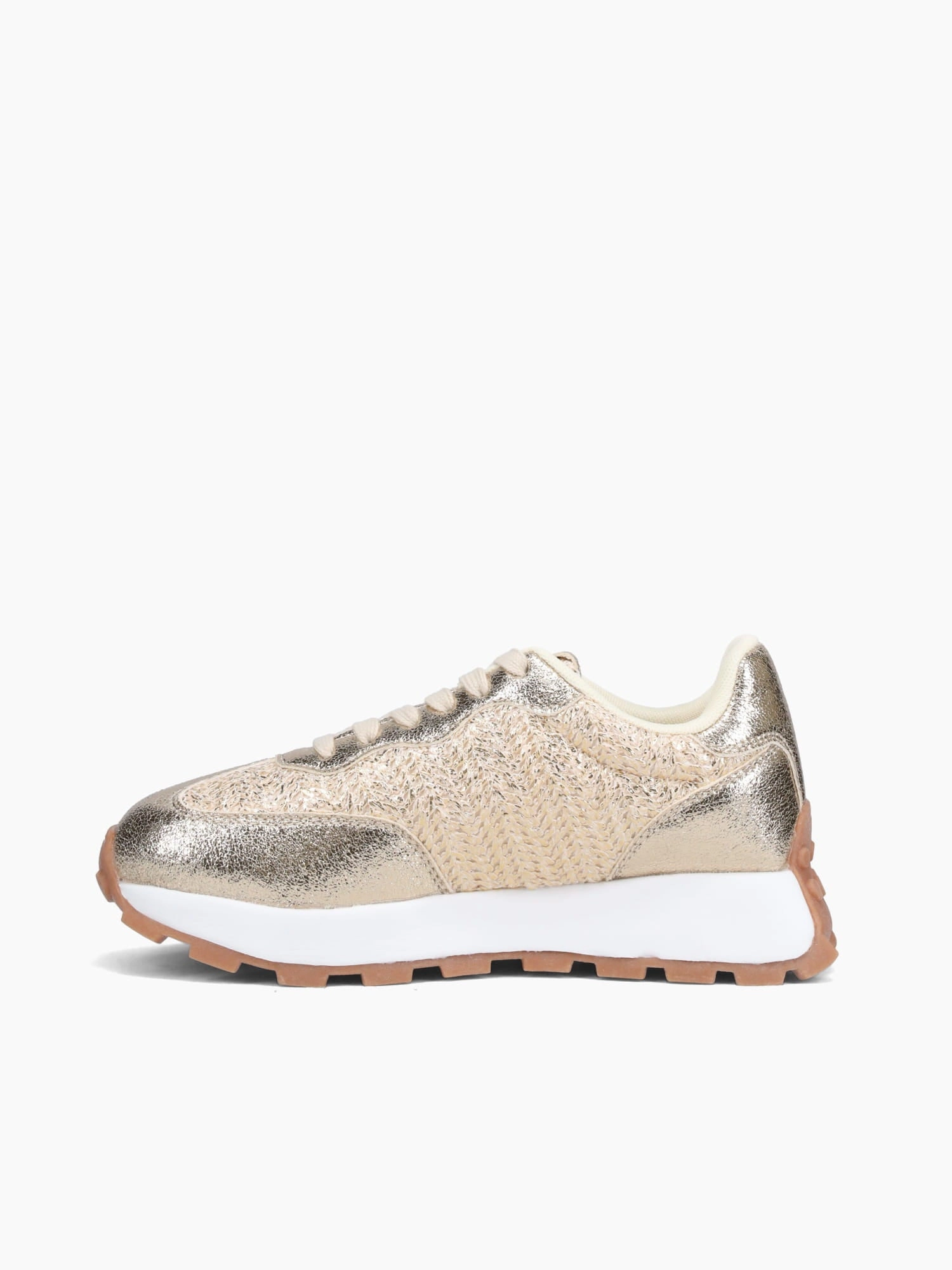 Margaret Gold Knit Supportive Heel Counter Ease of Use