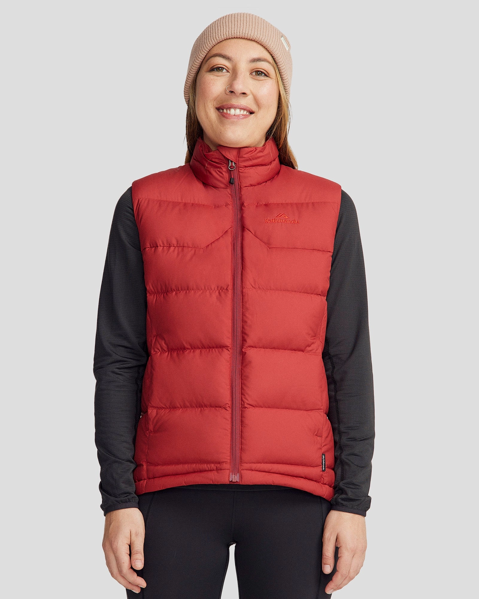 Adjustable hood design Magnetic Fastenings Women's Epiq Down Vest - Pinot