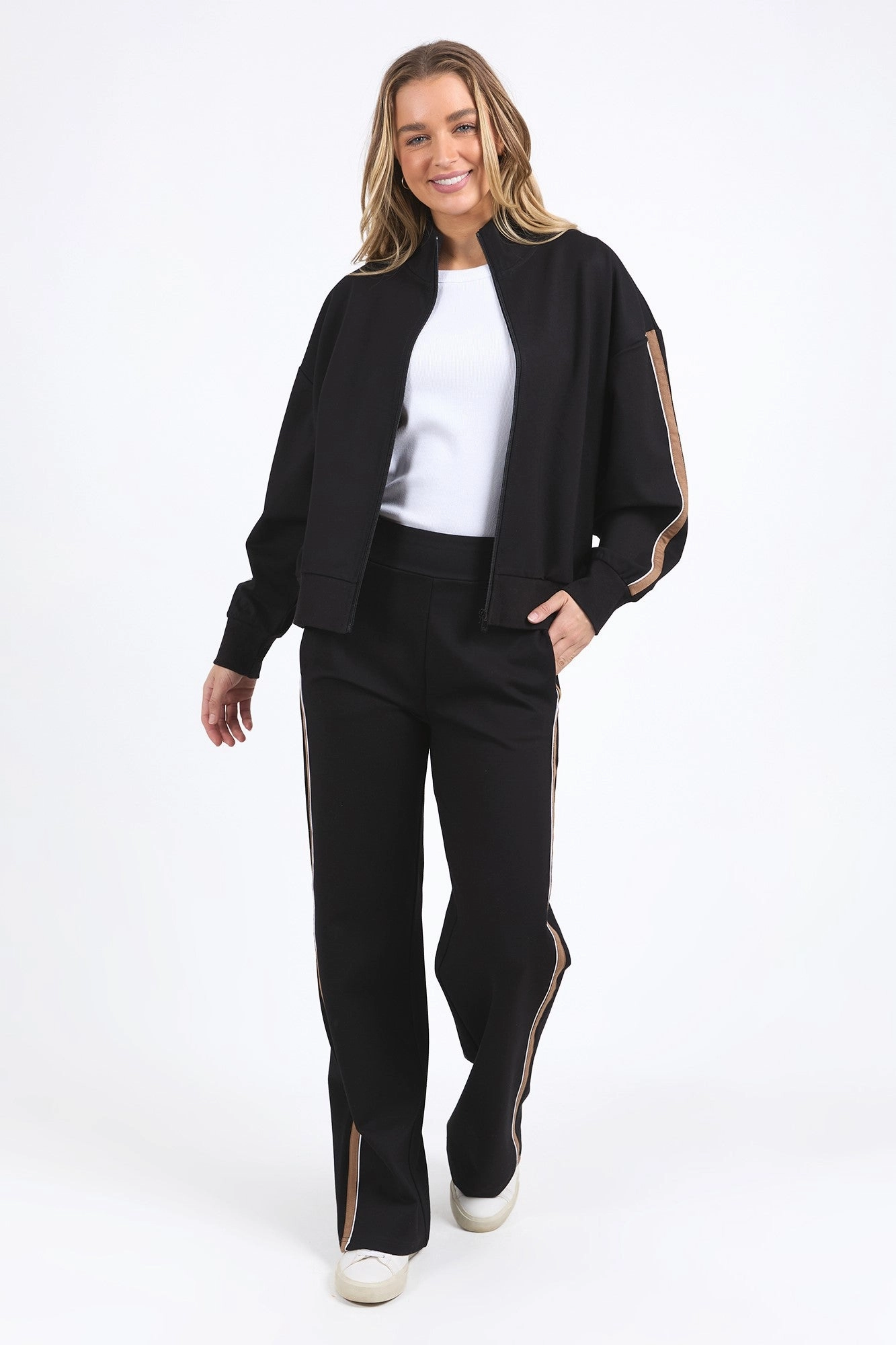 Foxwood London Zip Thru Jacket Black Recycled materials FoldableStorageCapability