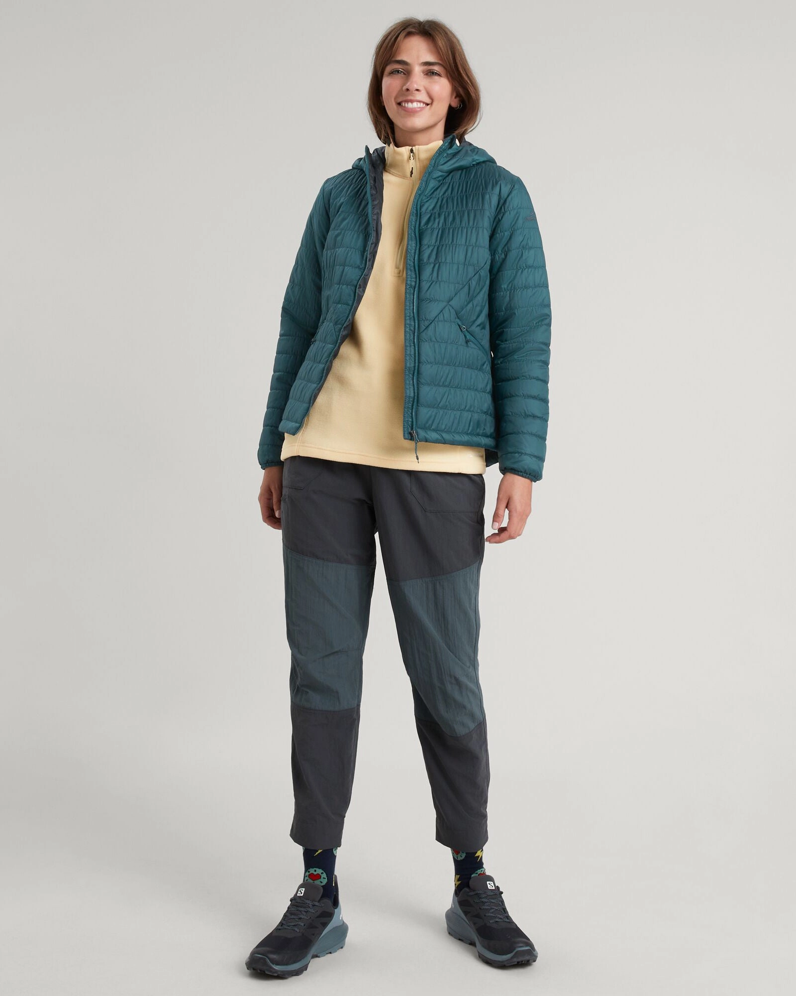 Heli R Women's novaLOFT Hooded Jacket - Deep Lagoon Cold Outfit