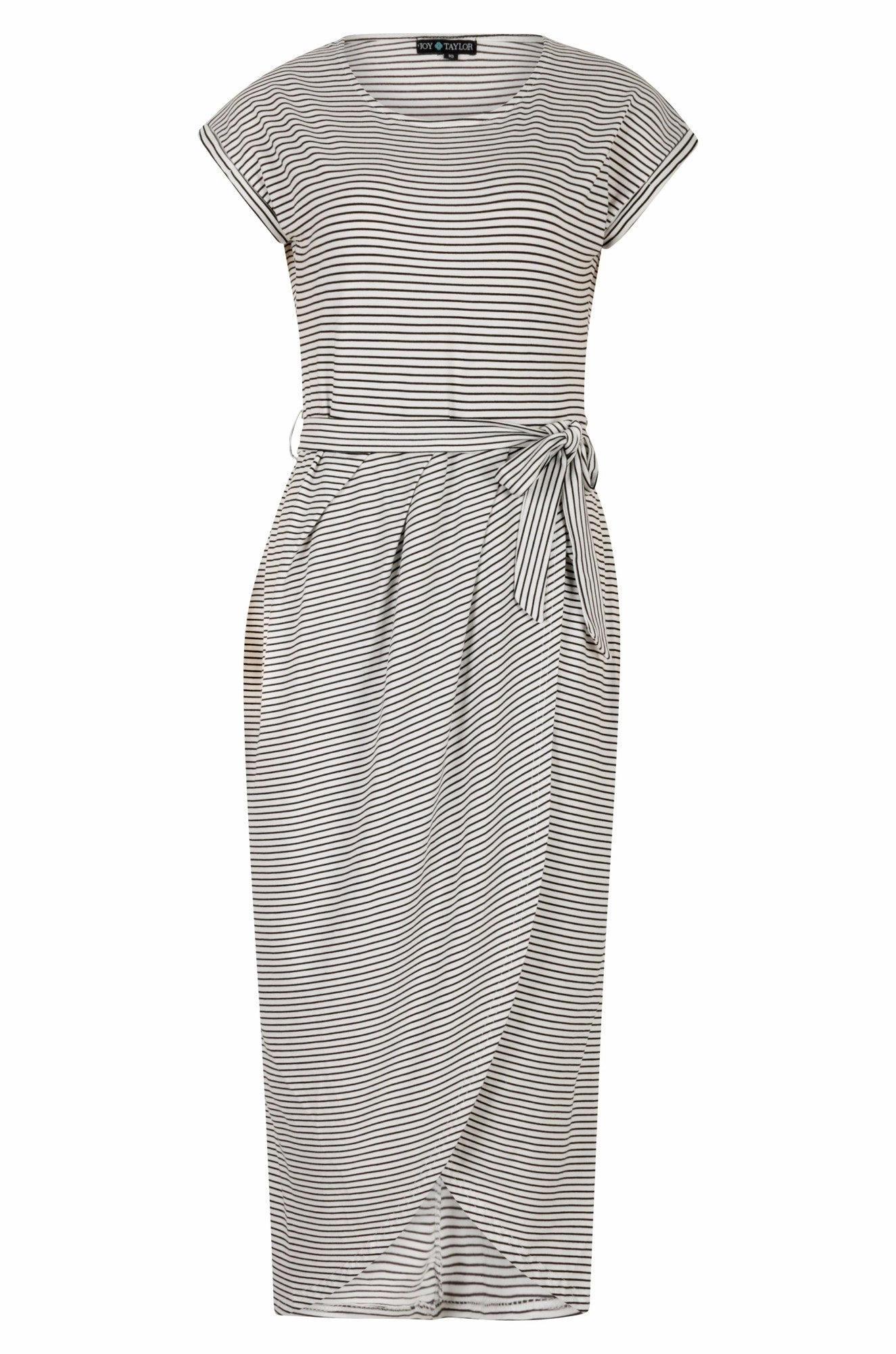 Stripe Midi Dress | BLACK/WHITE | 0021A1 Front Detail Field Fresh