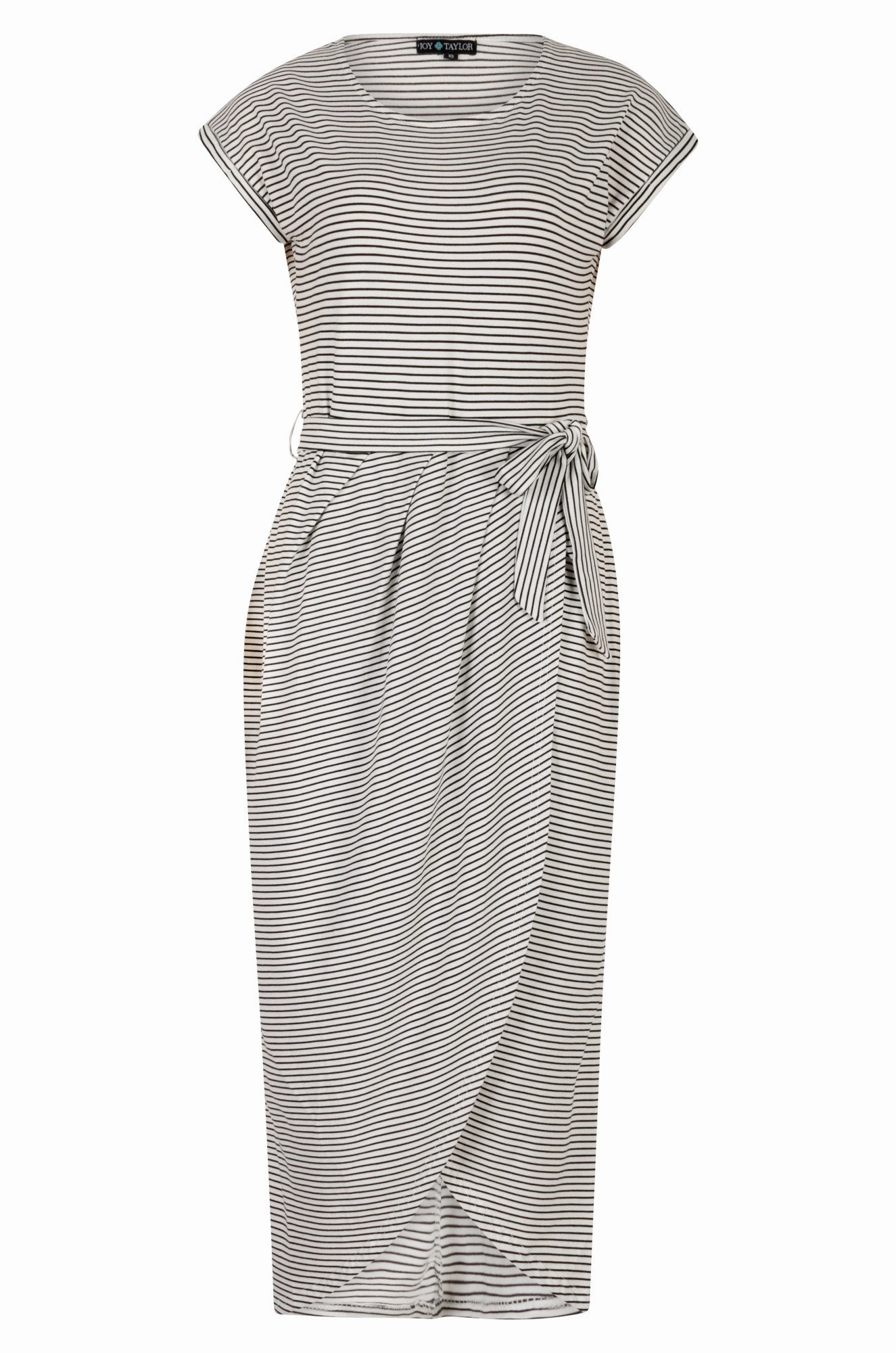Live Soft Season Ready Stripe Midi Dress | BLACK/WHITE | 0021A1