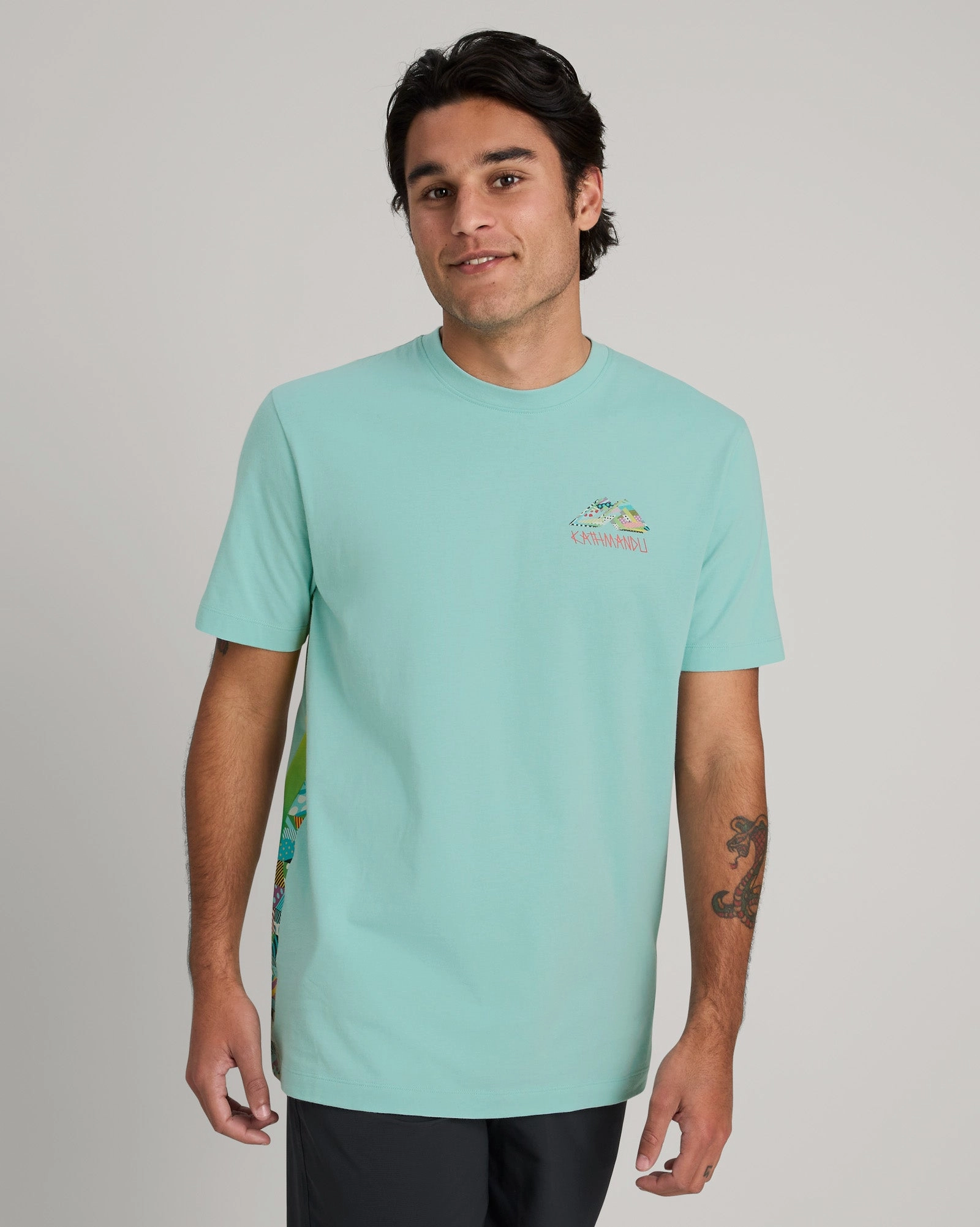 MoistureWicking Jason Woodside Kathmandu Logo Men's T-shirt - Splash