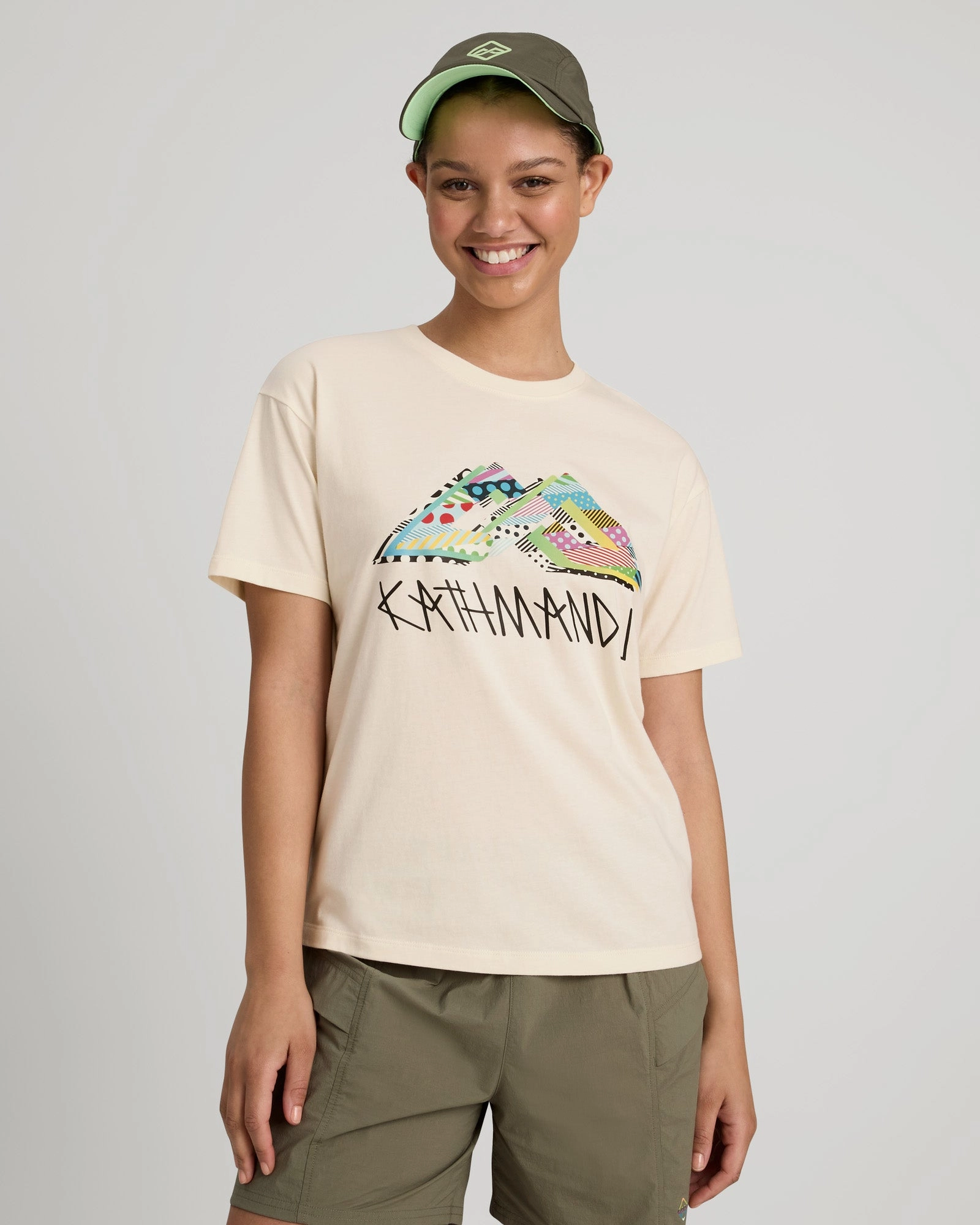 Jason Woodside Kathmandu Logo Women's T-shirt - Natural Seamless Design