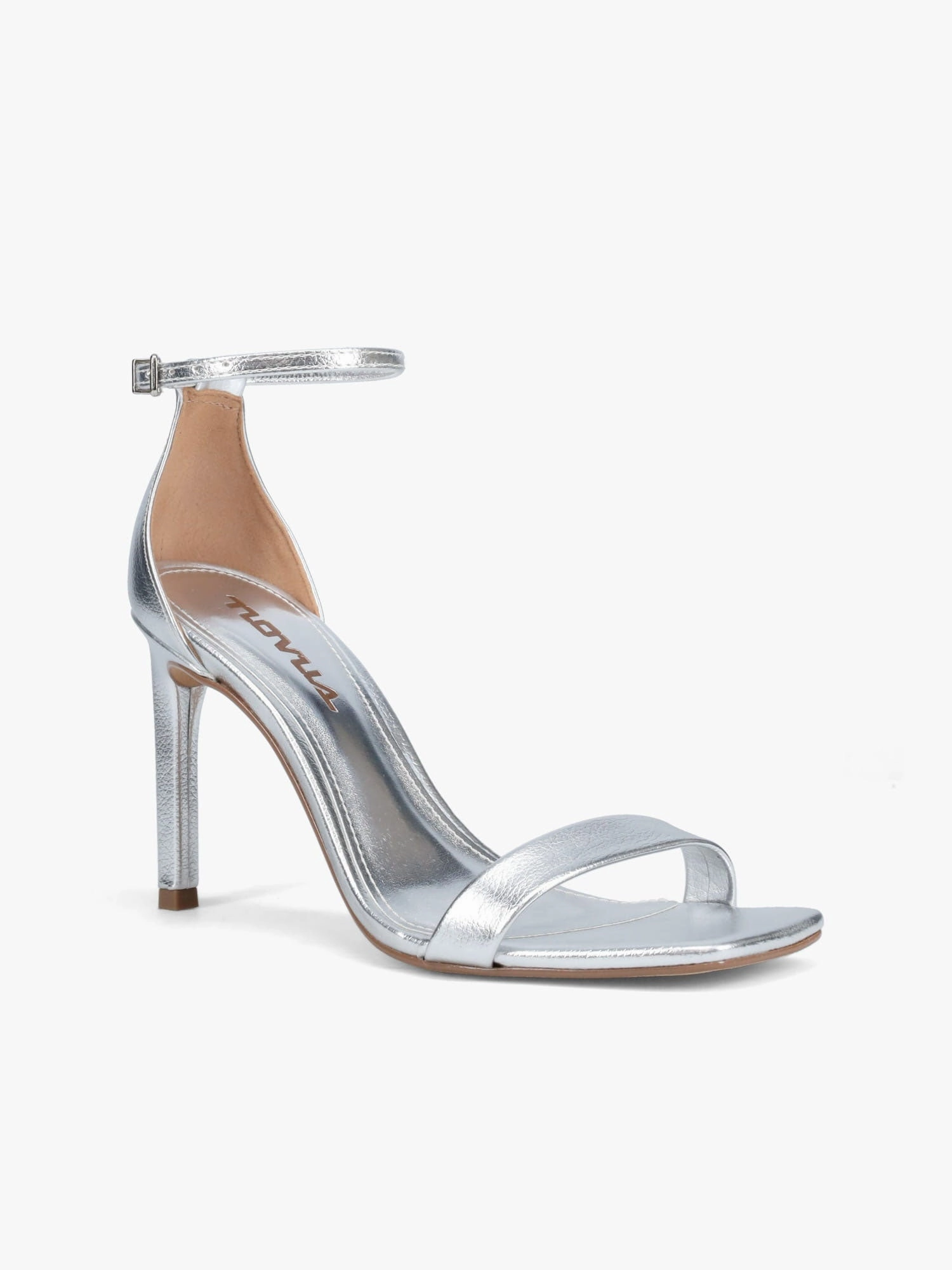 Kai Silver Metal Vegan Heels Everyday Edge
