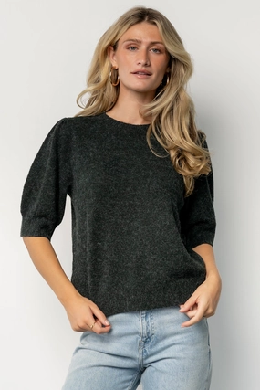 Fade Resistant Finish Hypoallergenic Wool Mix Keira Sweater Top | Dark Green