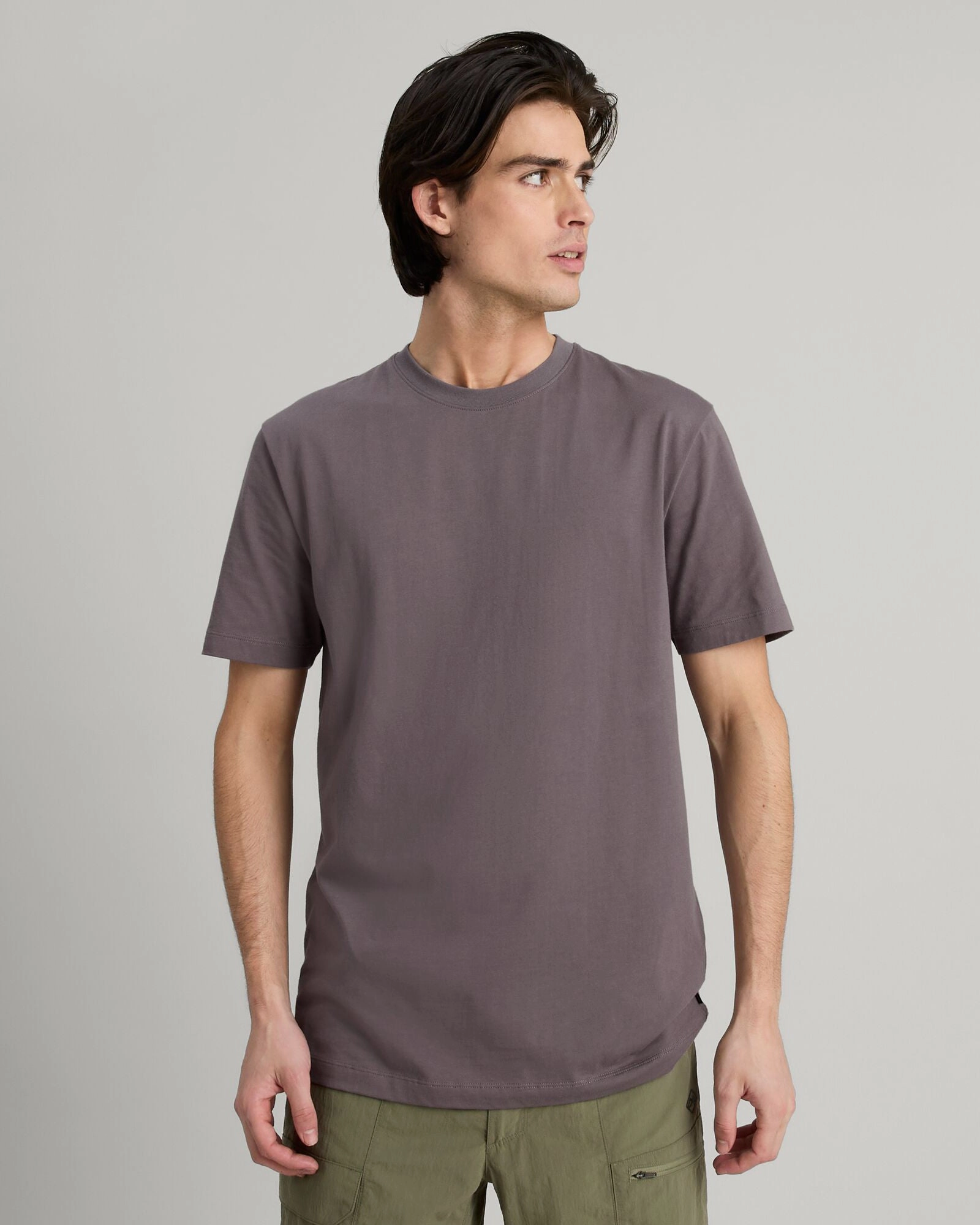 Ventilated Back Panels KMD Solid Men's Short Sleeve T-shirt - Light Quartz